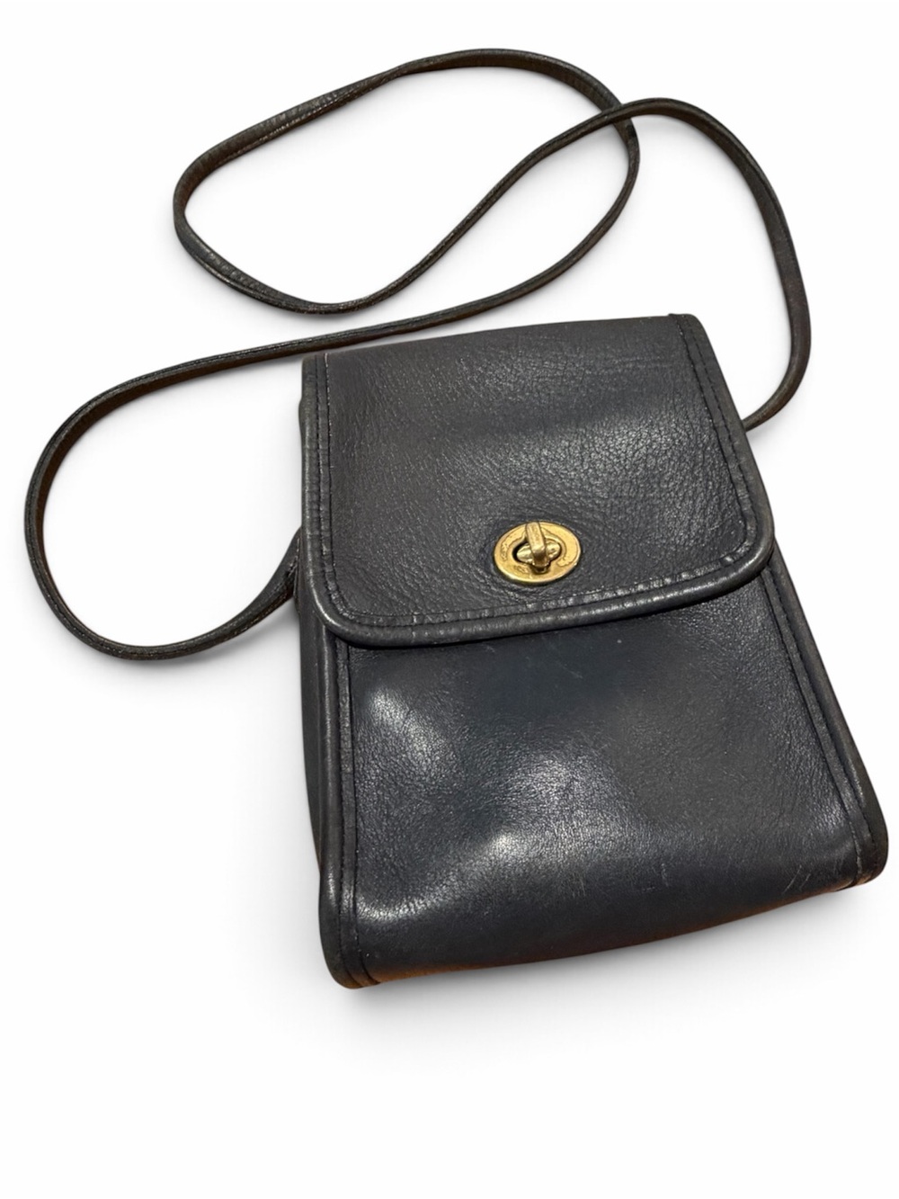 Coach Vintage Classic Legacy Scooter Bag in RARE Navy Leather